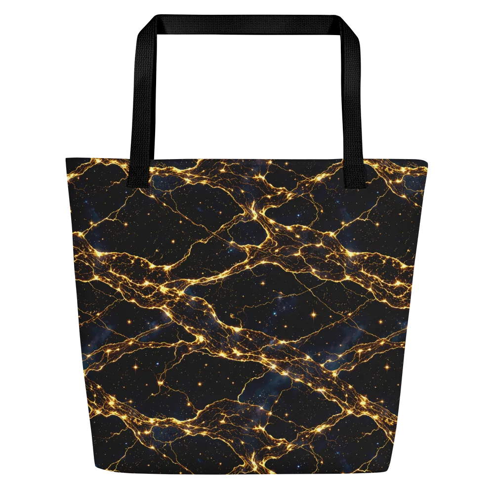 Midnight Fulgurite on Large Tote Bag W/ Pocket — Front