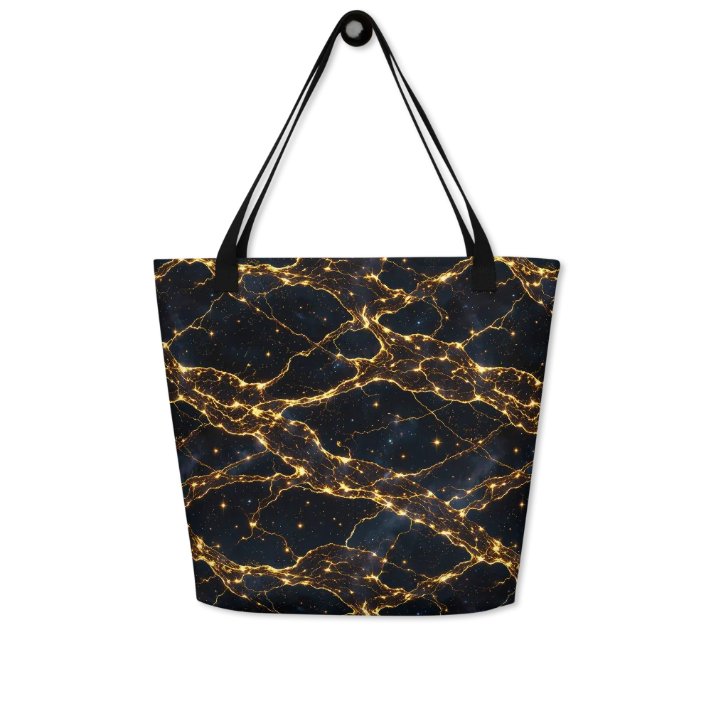 Midnight Fulgurite on Large Tote Bag W/ Pocket — Front