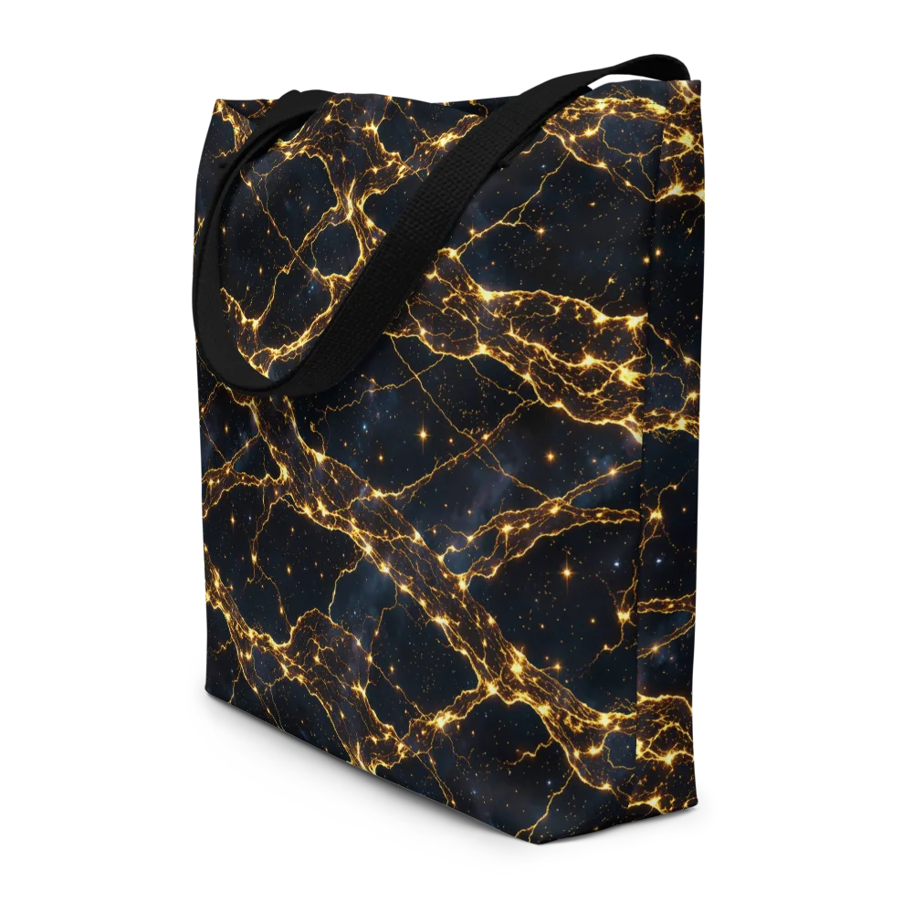 Midnight Fulgurite on Large Tote Bag W/ Pocket — Front
