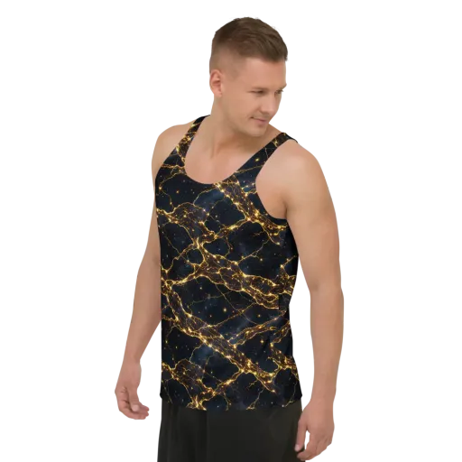 Midnight Fulgurite on a Men's Tank Top