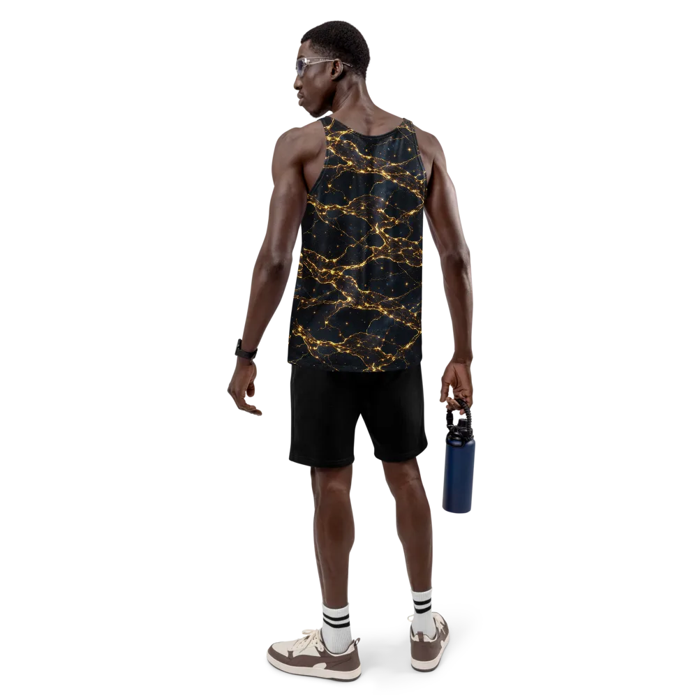 Midnight Fulgurite on Men's Tank Top — Back