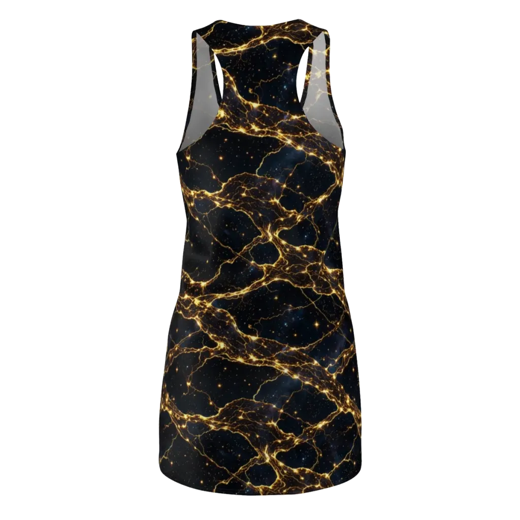Midnight Fulgurite on Racerback Dress — Back