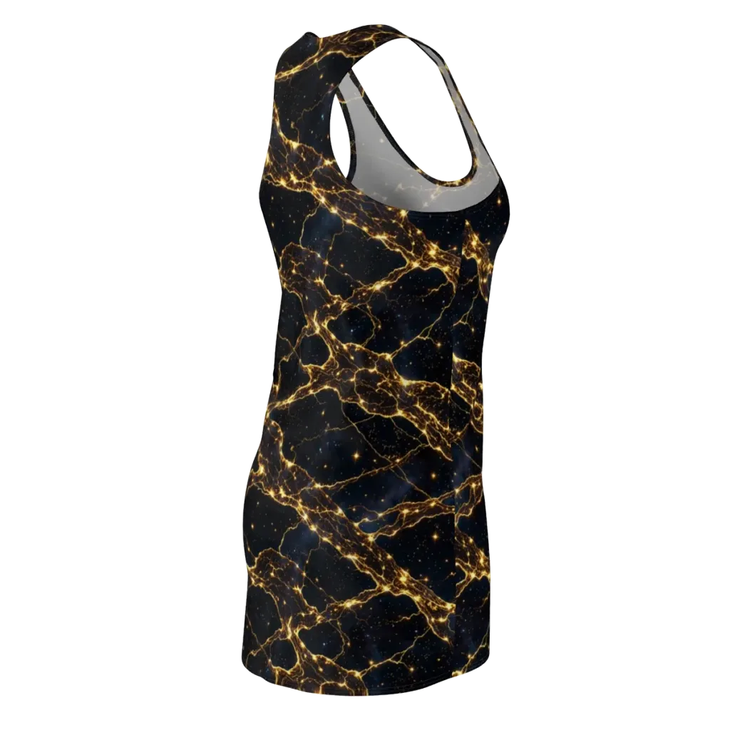 Midnight Fulgurite on Racerback Dress — Back Side