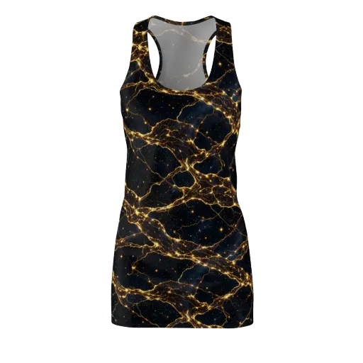 Midnight Fulgurite on a Racerback Dress