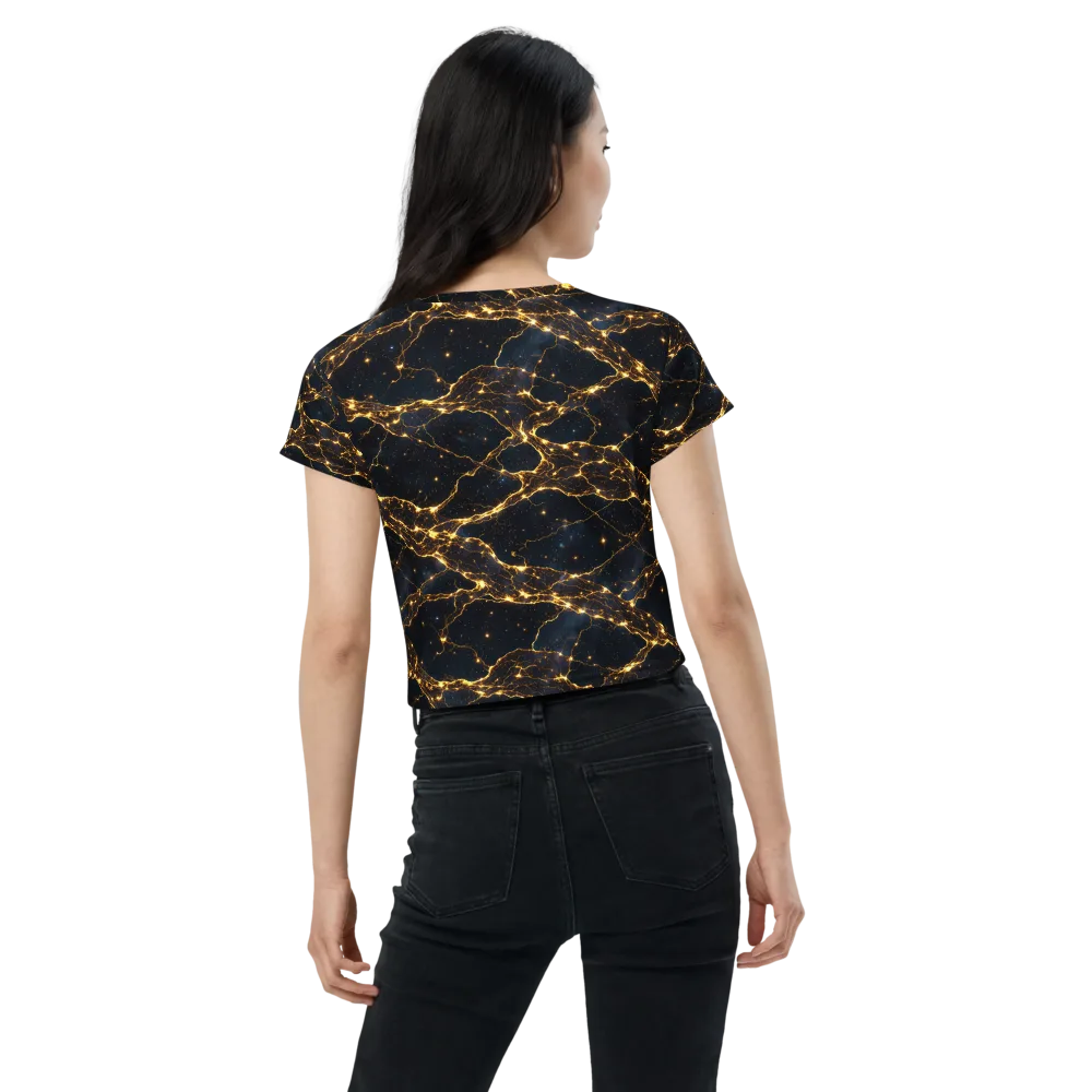 Midnight Fulgurite on Crop Tee — Back