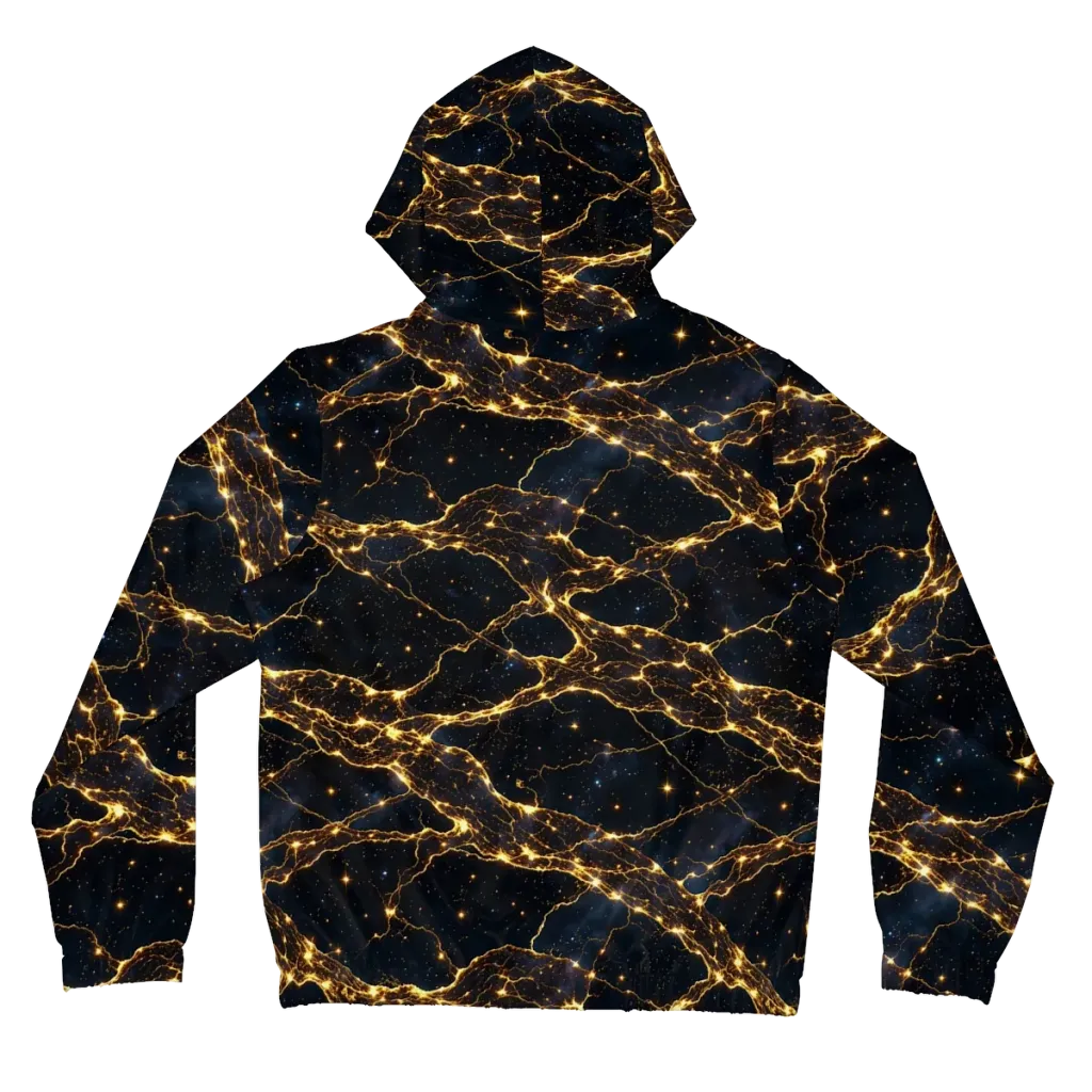 Midnight Fulgurite on Women's Full-Zip Hoodie — Back