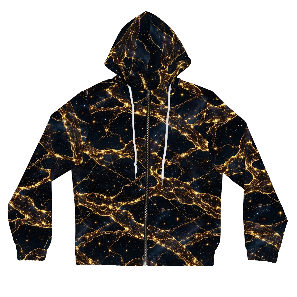 Midnight Fulgurite on Women's Full-Zip Hoodie — Front