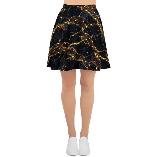 Midnight Fulgurite on a Skater Skirt
