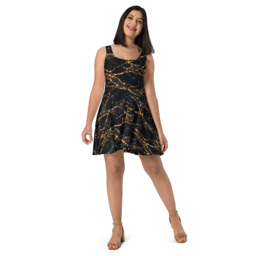 Midnight Fulgurite on a Skater Dress