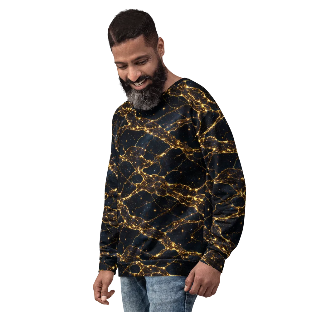 Midnight Fulgurite on Sweatshirt — Left Front