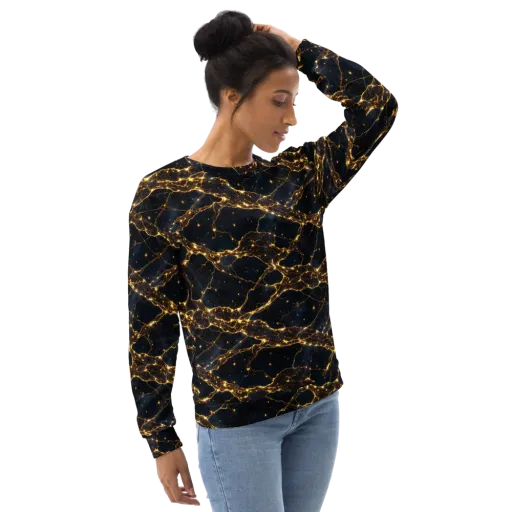 Midnight Fulgurite on a Sweatshirt