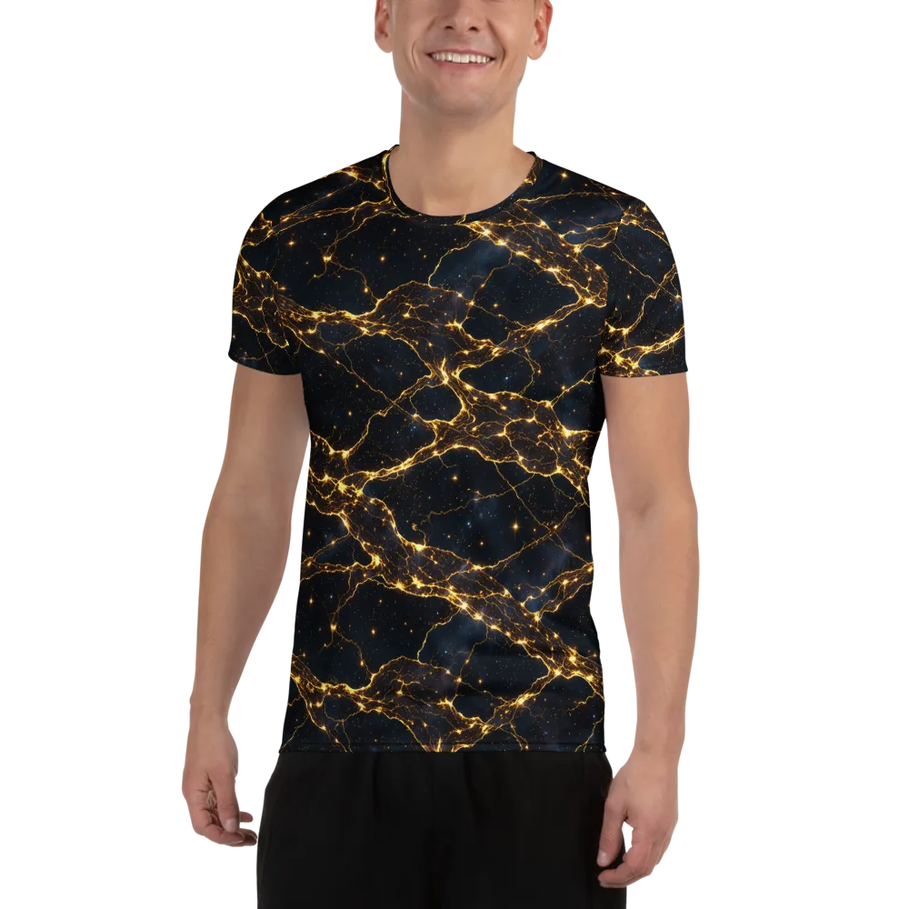 Midnight Fulgurite on Men's Athletic T-Shirt — Front