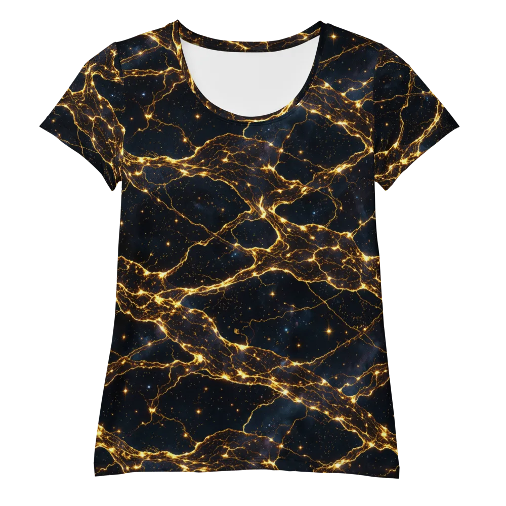 Midnight Fulgurite on Women's Athletic T-Shirt — Front