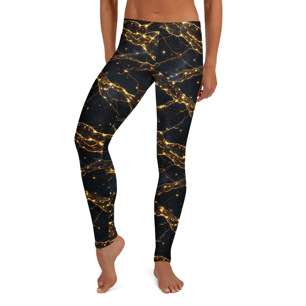 Midnight Fulgurite on Leggings — Front