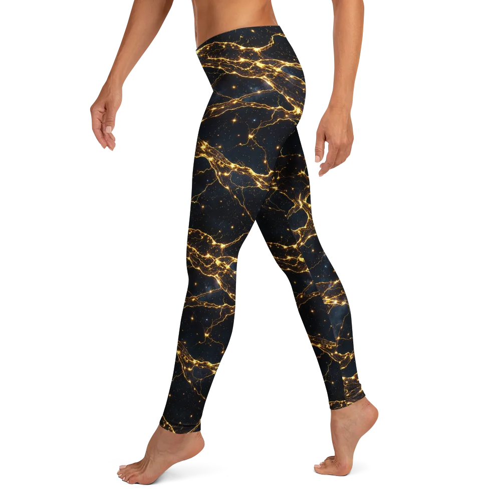 Midnight Fulgurite on Leggings — Left
