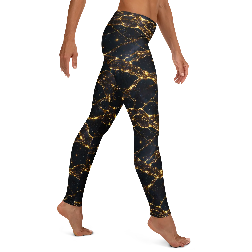 Midnight Fulgurite on Leggings — Right
