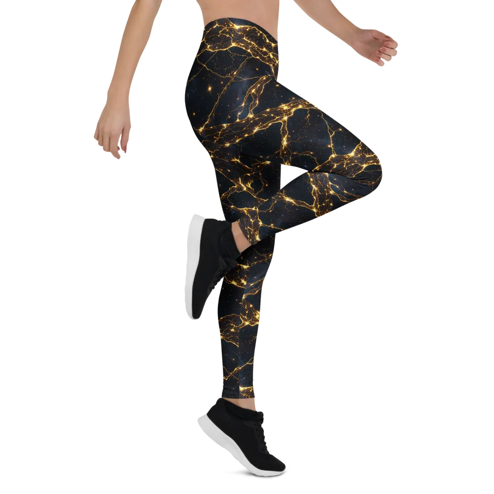 Midnight Fulgurite on Leggings — Right