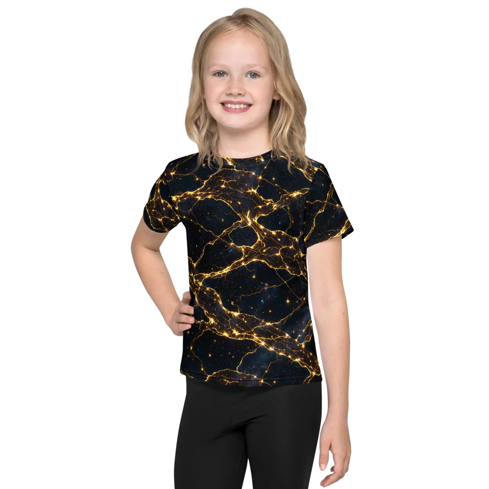 Midnight Fulgurite on Kids Crew Neck T-Shirt — Front