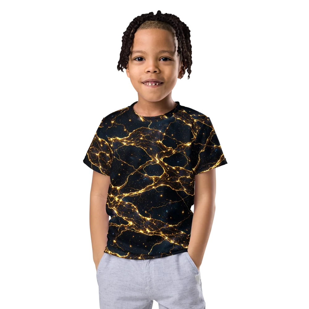 Midnight Fulgurite on Kids Crew Neck T-Shirt — Front