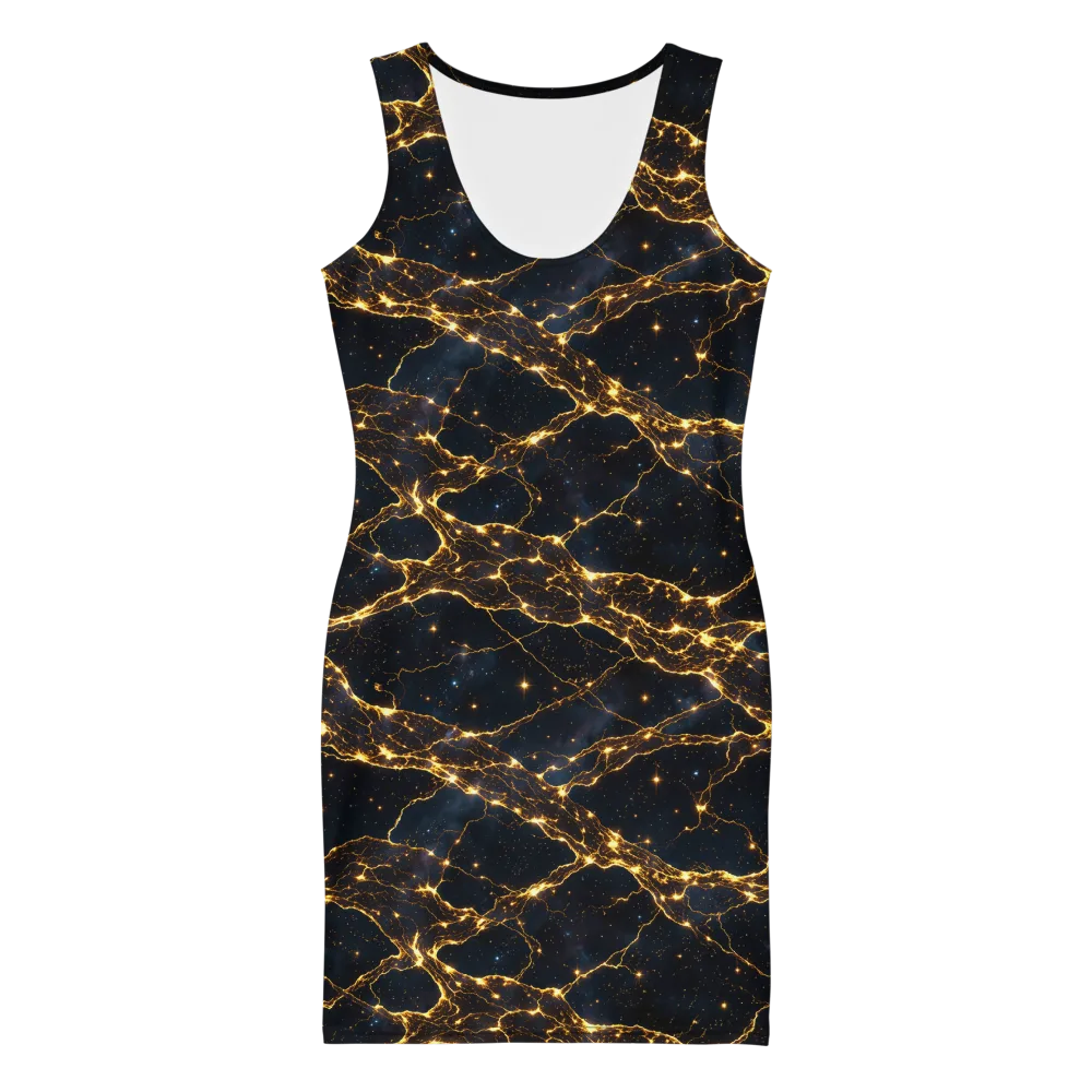 Midnight Fulgurite on Bodycon Dress — Front