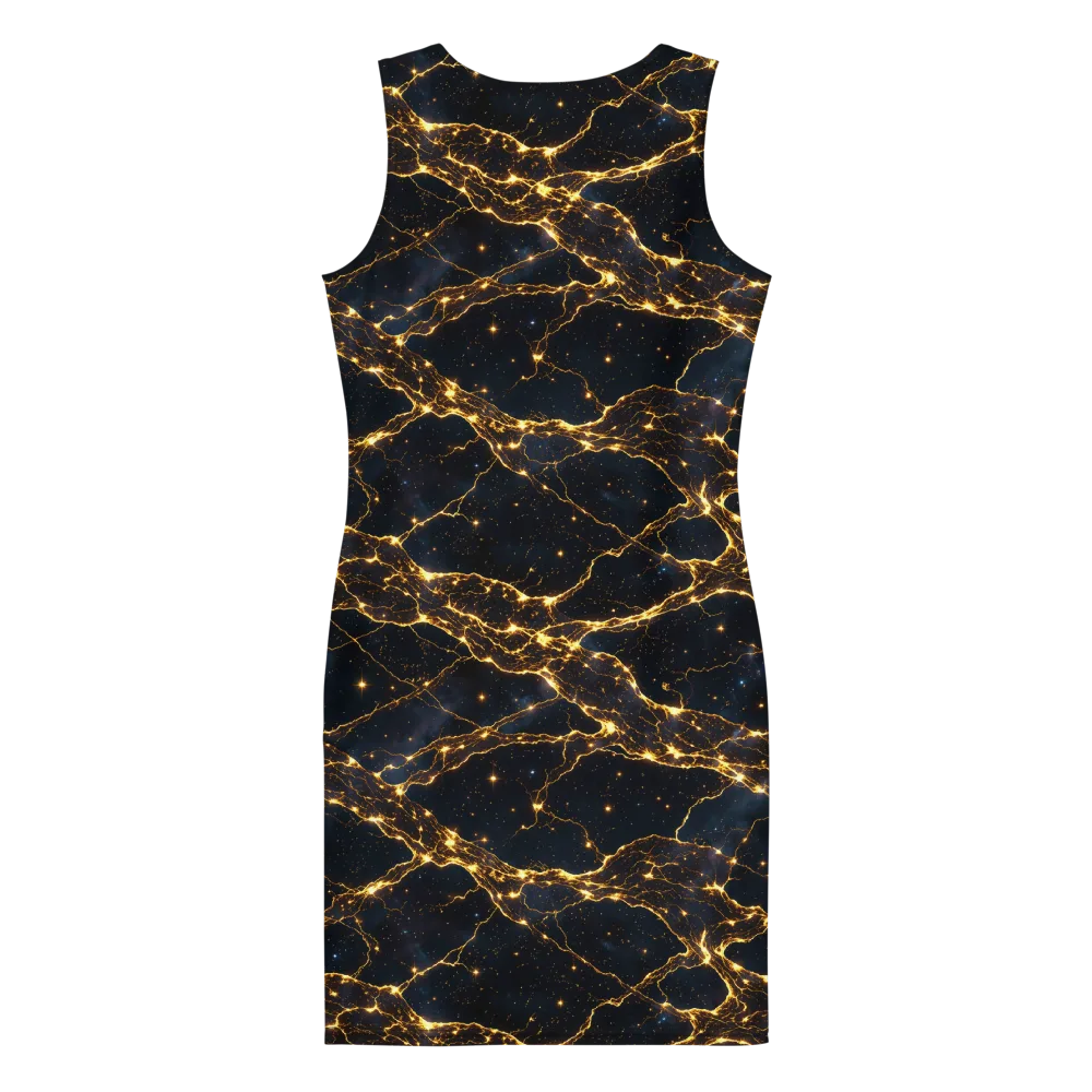 Midnight Fulgurite on Bodycon Dress — Back