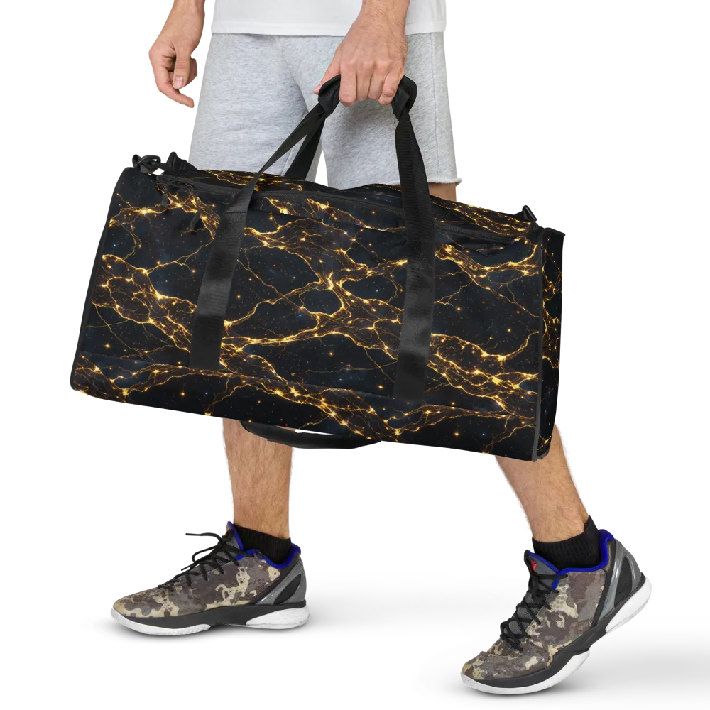 Midnight Fulgurite on Duffle Bag — Front