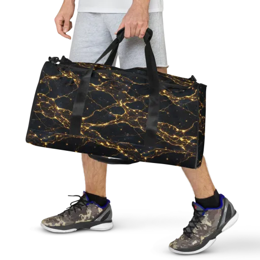 Midnight Fulgurite on a Duffle Bag