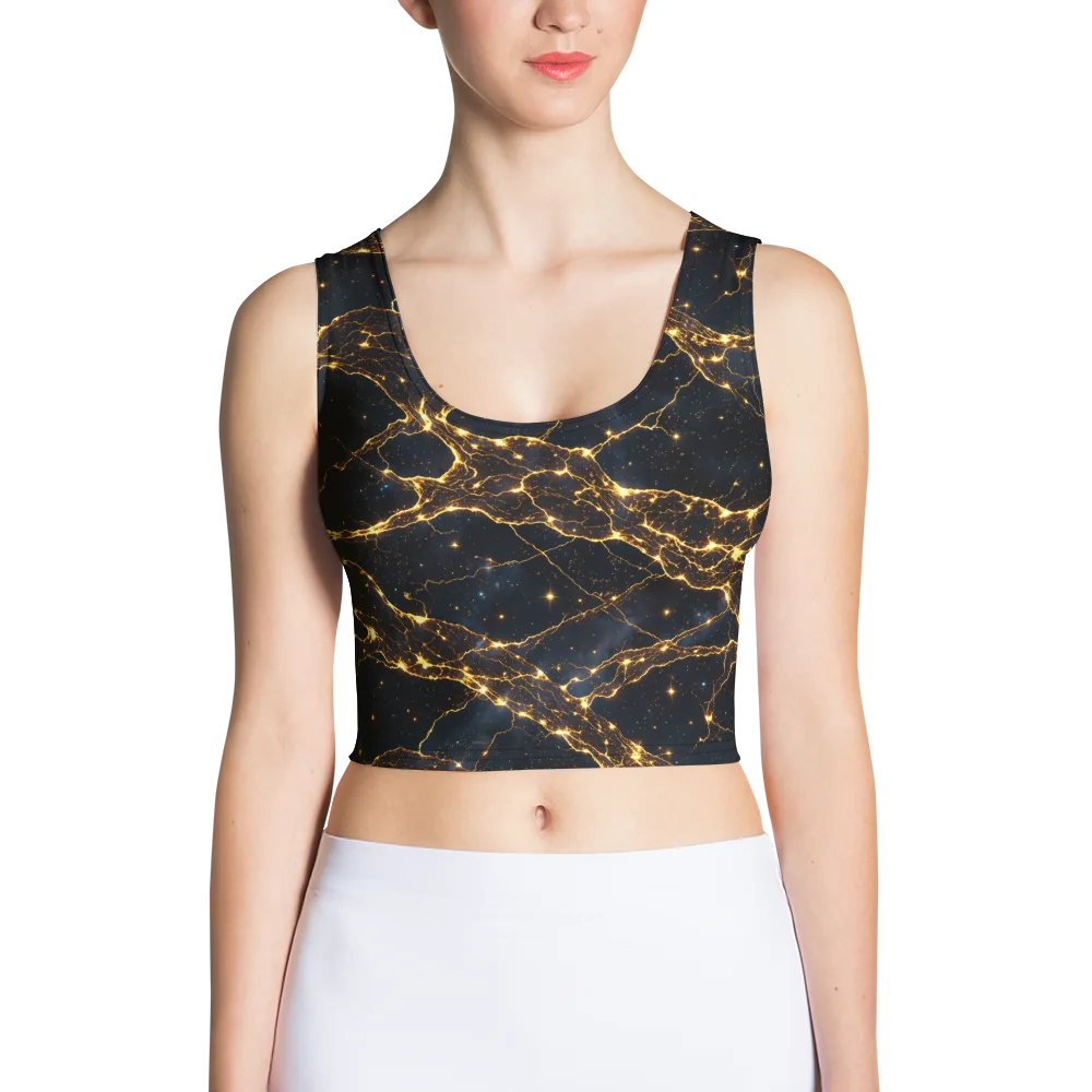 Midnight Fulgurite on Crop Top — Front