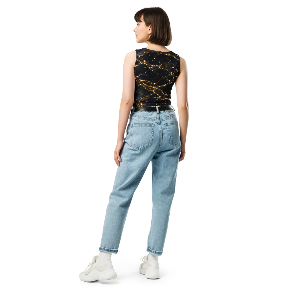 Midnight Fulgurite on Crop Top — Back