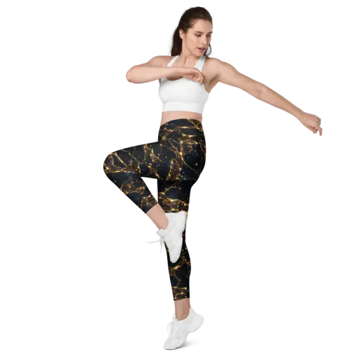 Midnight Fulgurite on a Leggings with Pockets