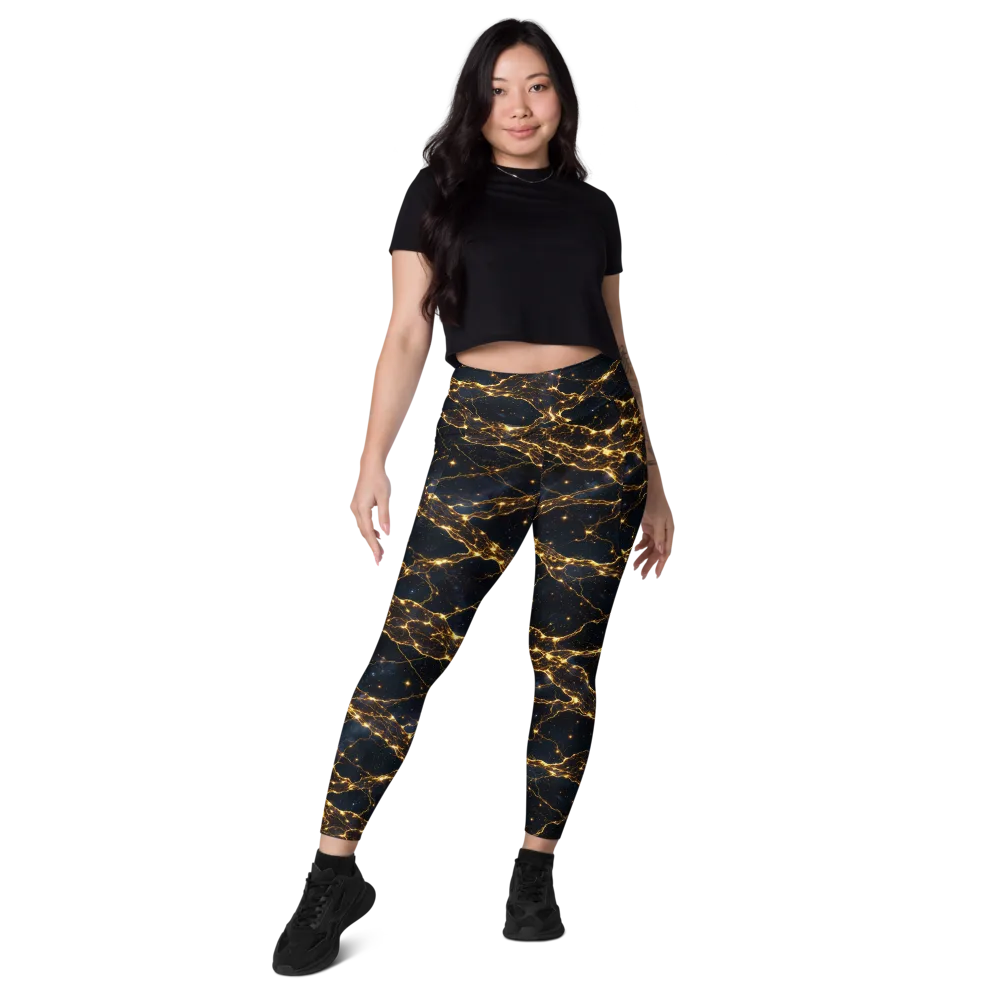 Midnight Fulgurite on Leggings with Pockets — Front