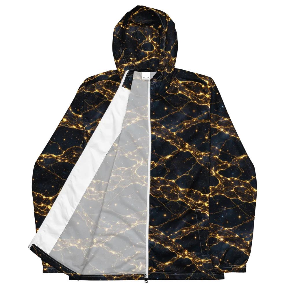 Midnight Fulgurite on Men's Windbreaker — Front