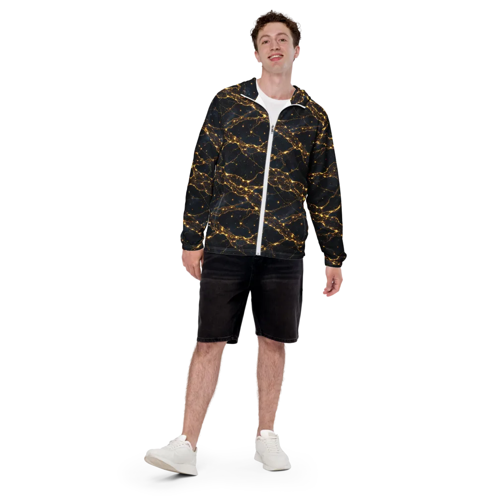 Midnight Fulgurite on Men's Windbreaker — Front
