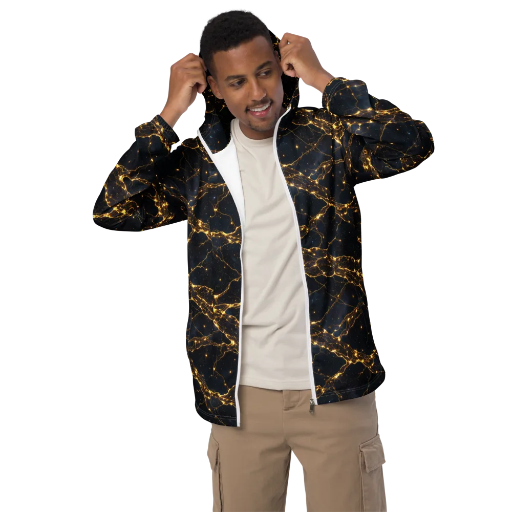 Midnight Fulgurite on Men's Windbreaker — Front