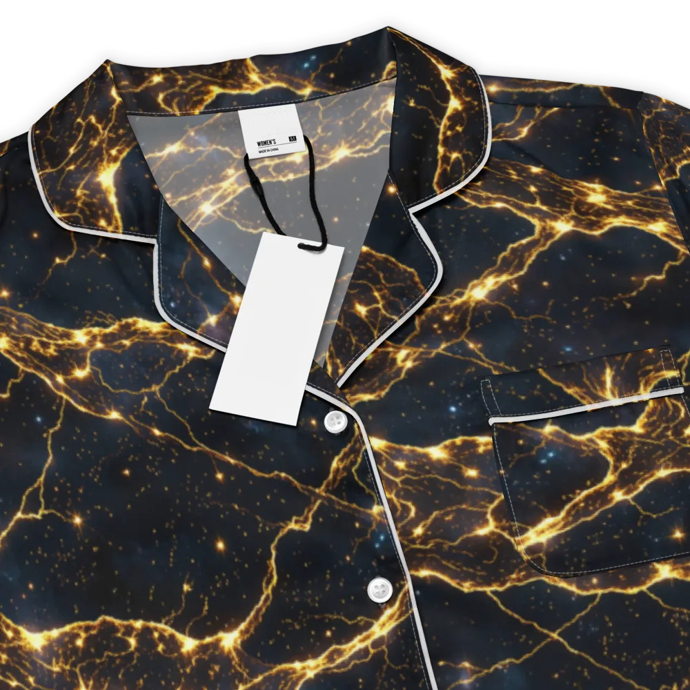 Midnight Fulgurite on Women's Short Sleeve Pajama Top — Product details