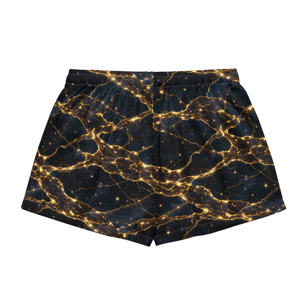 Midnight Fulgurite on Women's Pajama Shorts — Back