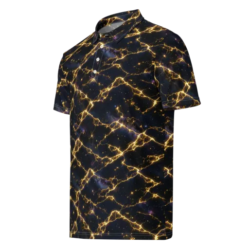 Celestial Veins on a Men's Slim Fit Polo Shirt