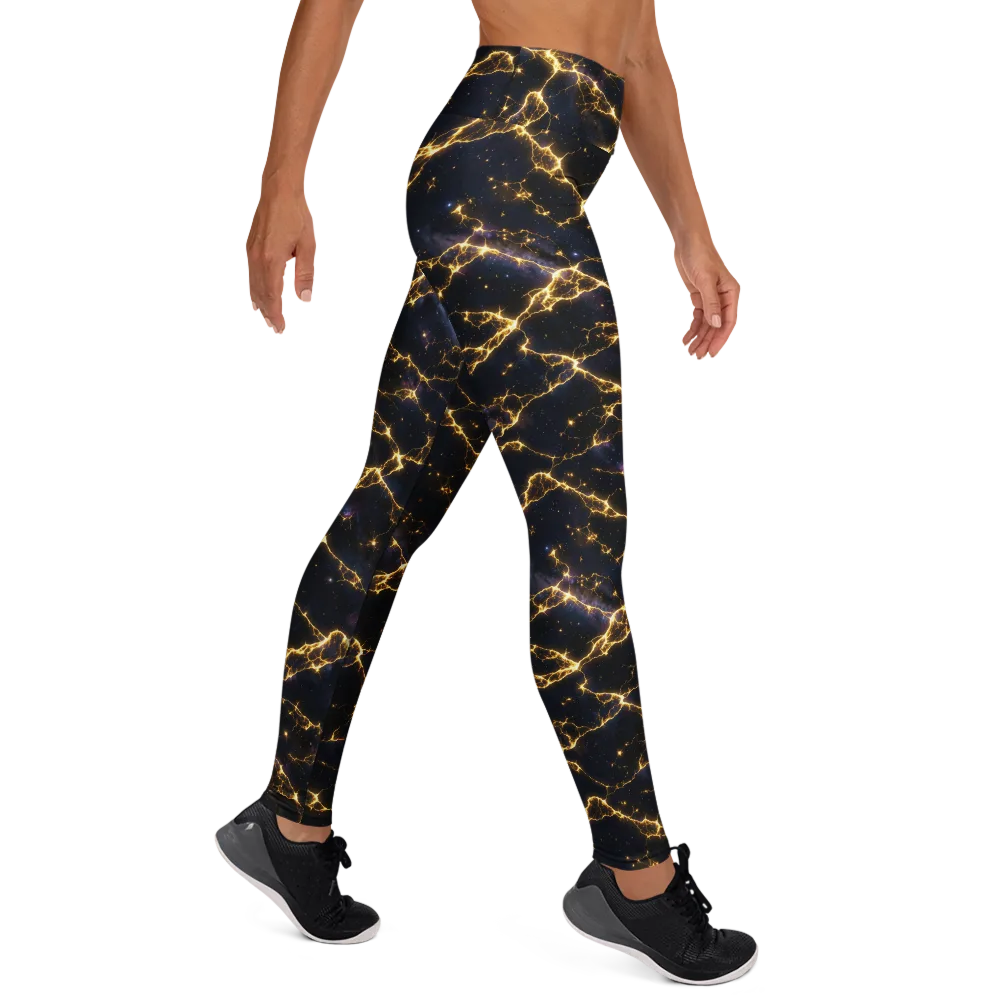 Celestial Veins on Yoga Leggings — Right