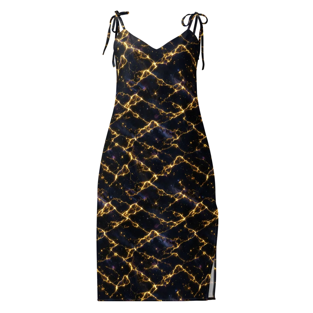 Celestial Veins on Slip Dress — Front