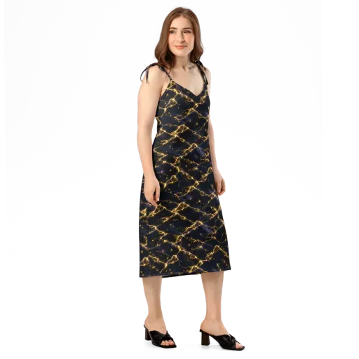 Celestial Veins on a Slip Dress