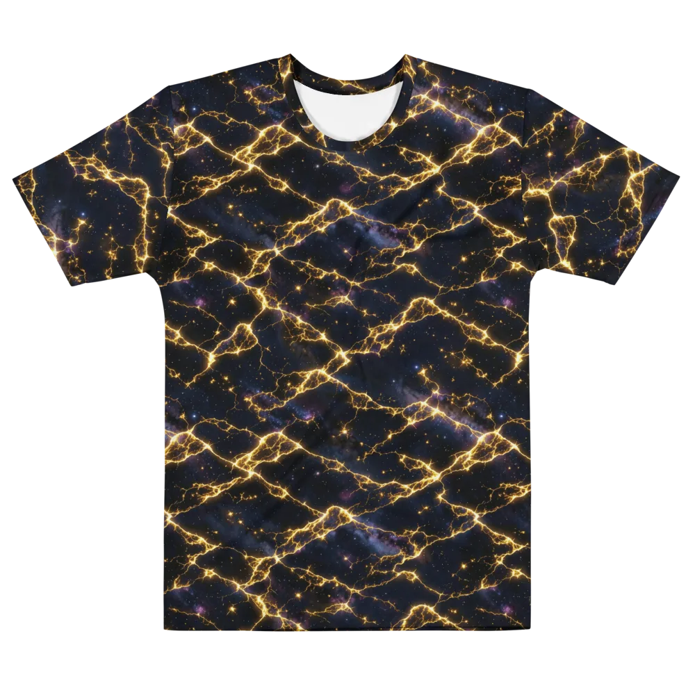 Celestial Veins on Men's Cotton Crew Neck T-Shirt — Front