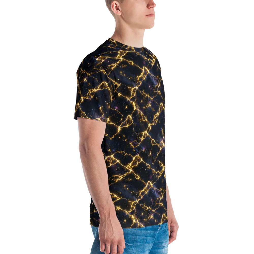 Celestial Veins on Men's Crew Neck T-Shirt — Right