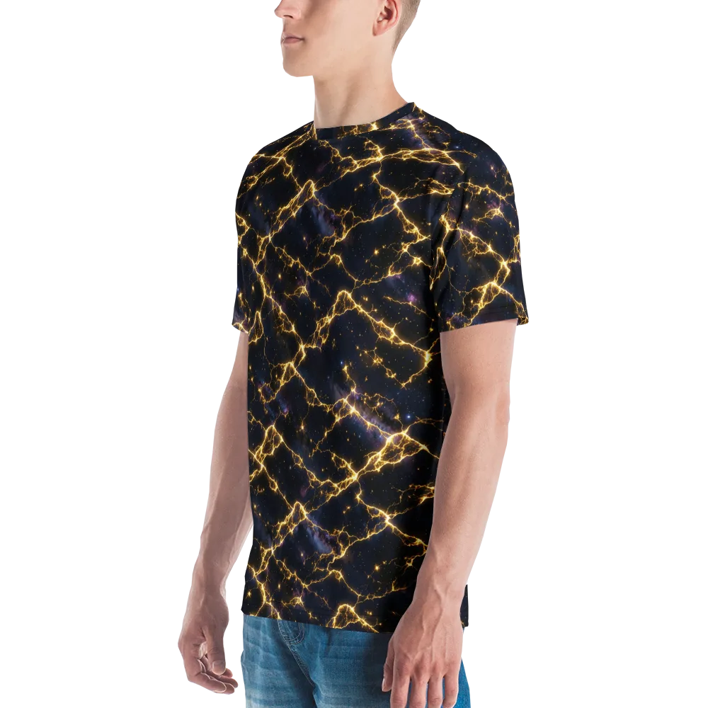 Celestial Veins on Men's Crew Neck T-Shirt — Left