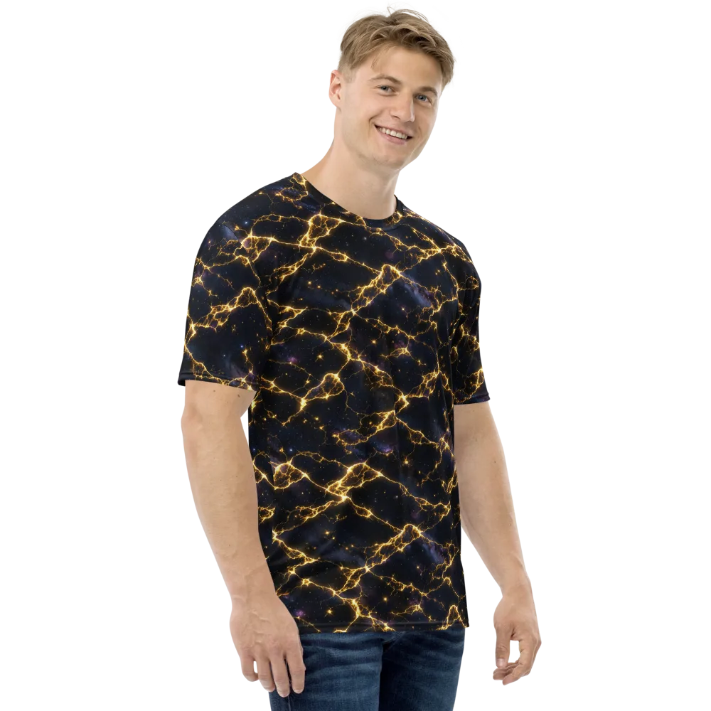 Celestial Veins on Men's Crew Neck T-Shirt — Right