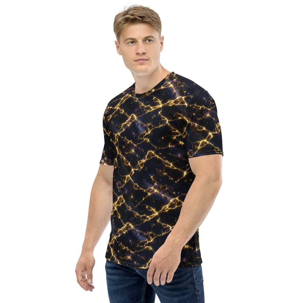 Celestial Veins on Men's Crew Neck T-Shirt — Left