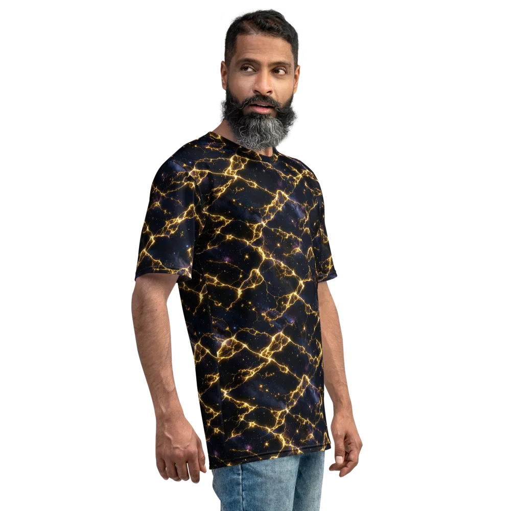 Celestial Veins on Men's Crew Neck T-Shirt — Right