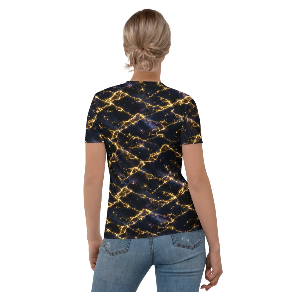 Celestial Veins on Women's Crew Neck T-Shirt — Back