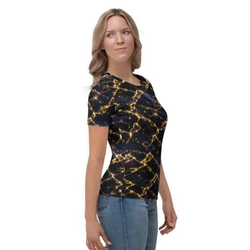 Celestial Veins on a Women's Crew Neck T-Shirt