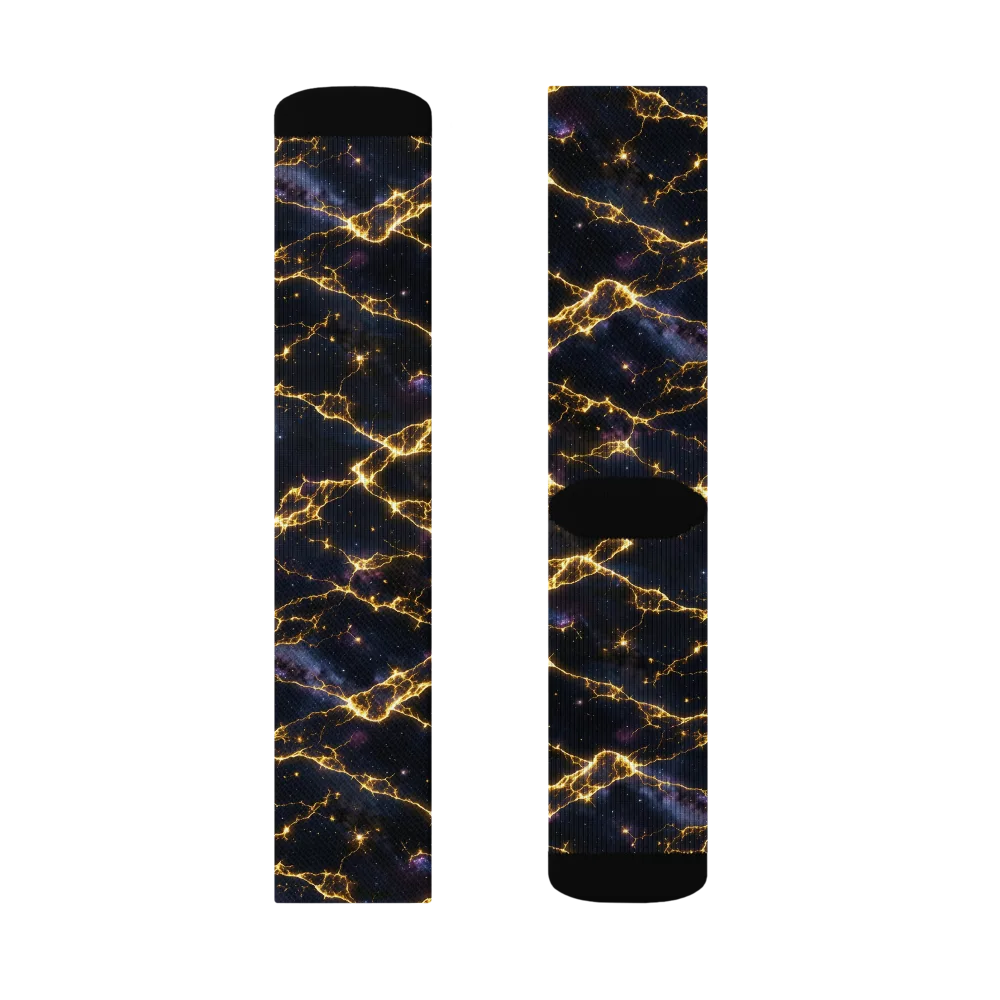 Celestial Veins on Socks — Left Sock