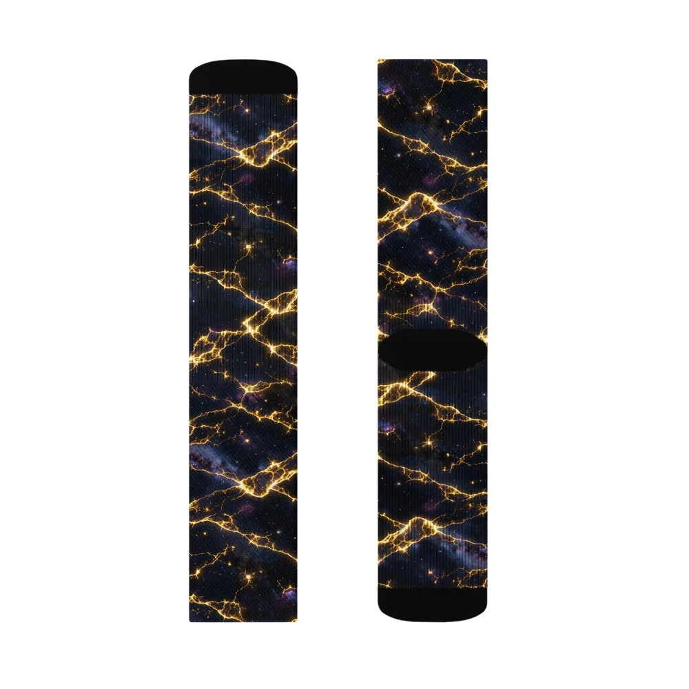 Celestial Veins on Socks — Right Sock